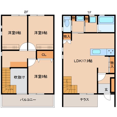 大和八木駅 徒歩9分 1-2階の物件間取画像